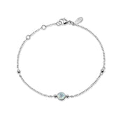 Bonheur Birthstone Bracelet Sterling Silver