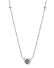 Bonheur Birthstone Necklace Sterling Silver
