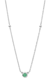 Bonheur Birthstone Necklace Sterling Silver