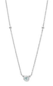 Bonheur Birthstone Necklace Sterling Silver