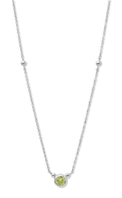Bonheur Birthstone Necklace Sterling Silver