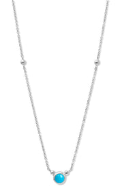 Bonheur Birthstone Necklace Sterling Silver