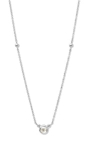 Bonheur Birthstone Necklace Sterling Silver