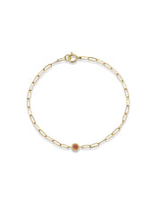 Classique Birthstone Paperclip Bracelet