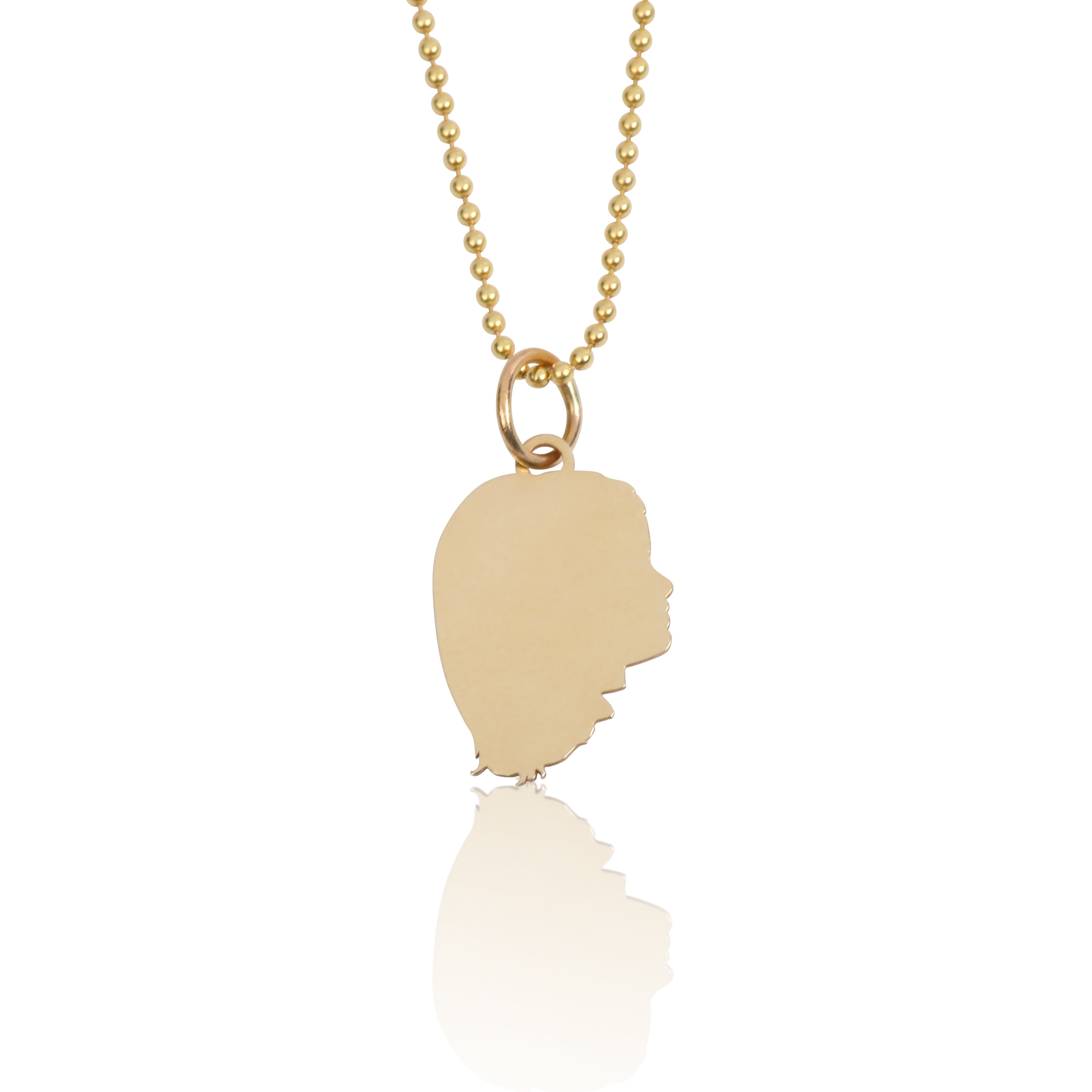 Child Silhouette Necklace 14K Gold