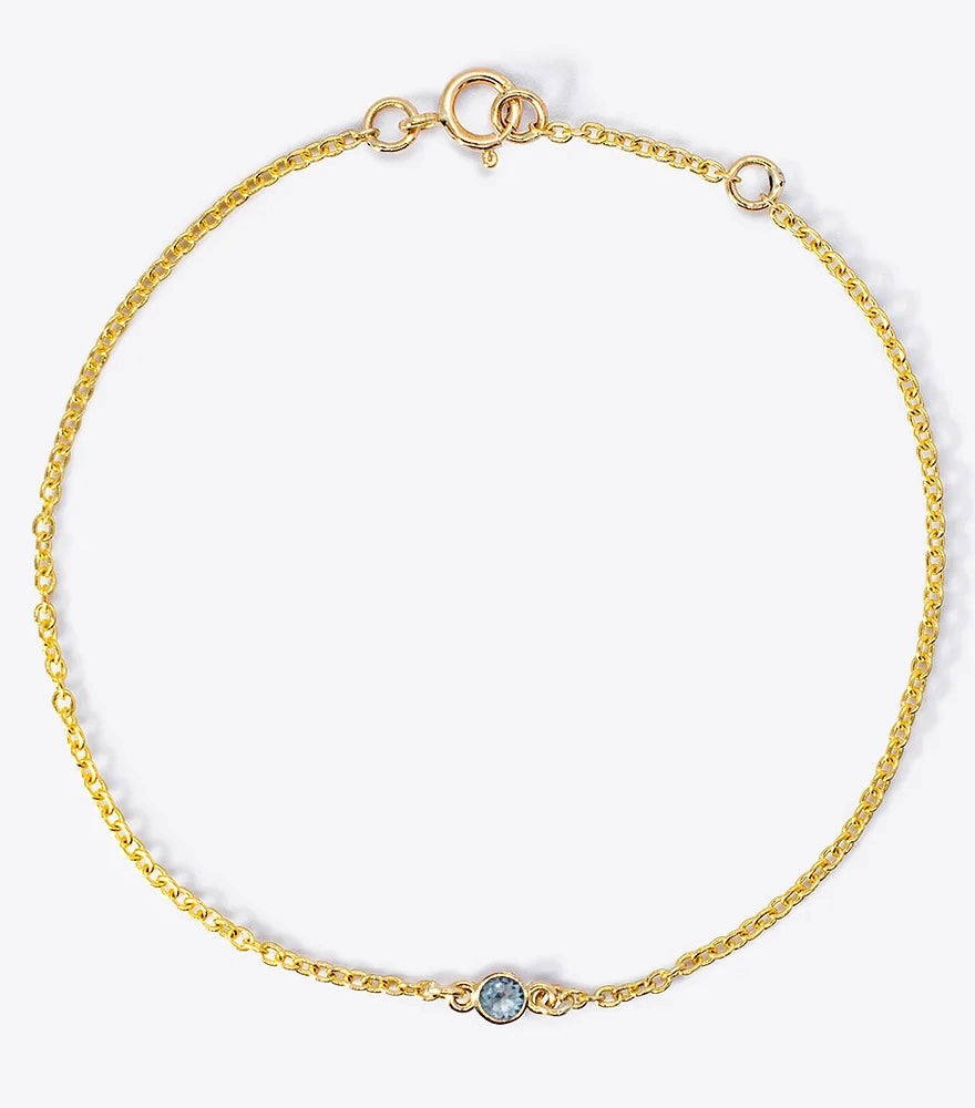 Birthstone Baby & Kids Bracelet Aquamarine