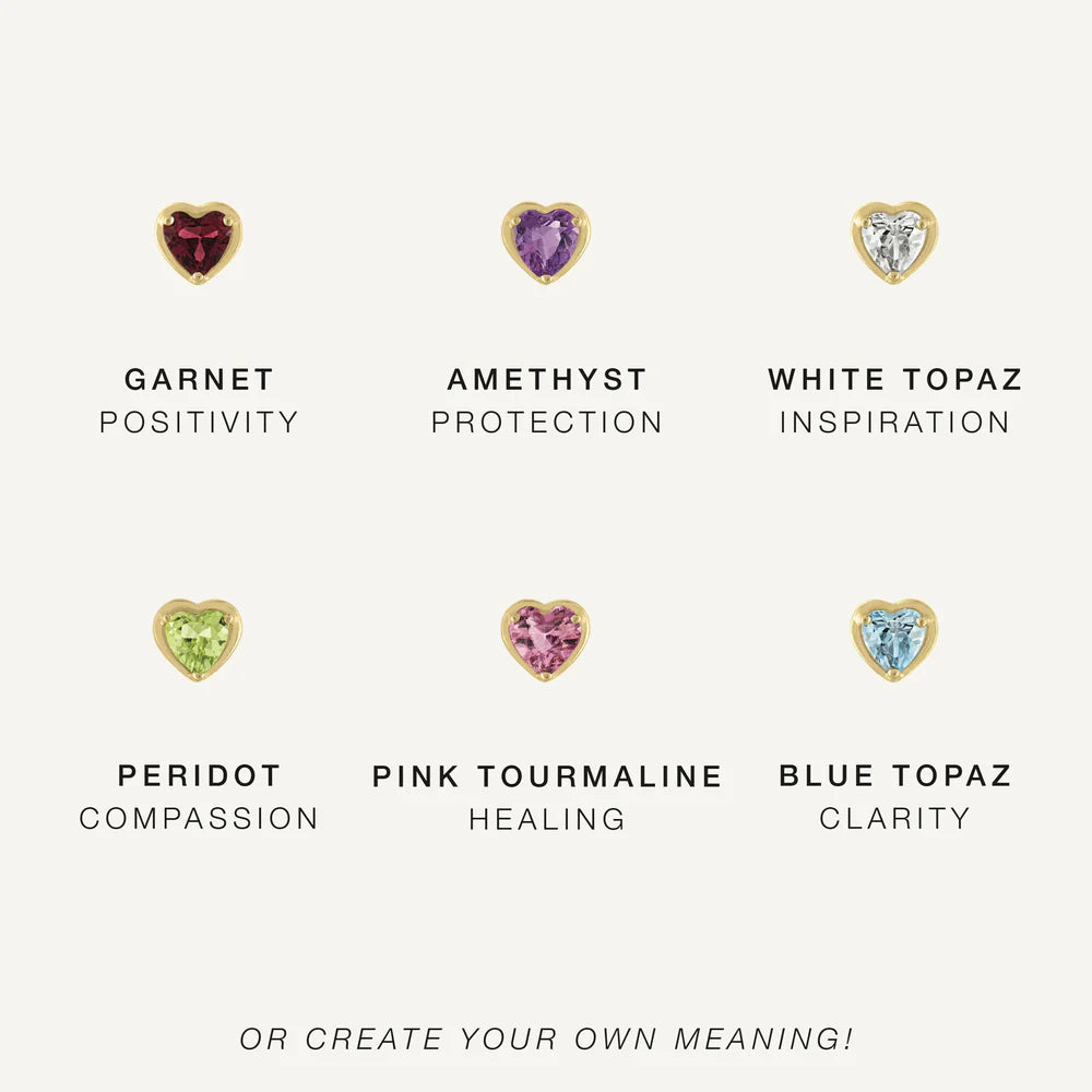 Two Heart Birthstone Necklace