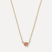 Delicate Birthstone Heart Necklace