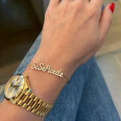 Diamond Script Name Bracelet
