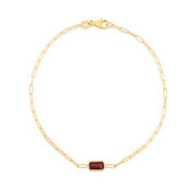 Paperclip Birthstone Bracelet