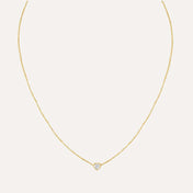 Delicate Birthstone Heart Necklace