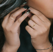Sterling Silver Stackable Initial Ring