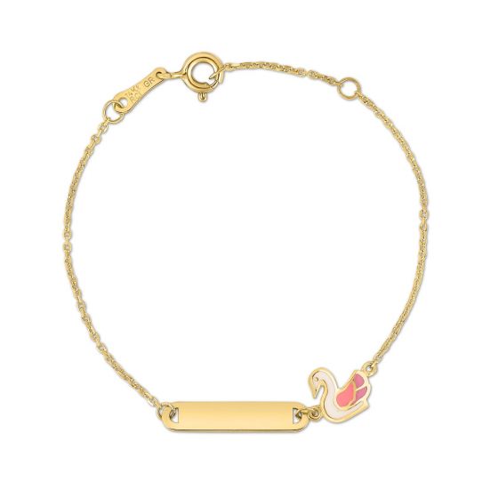 Kid's Swan Nameplate Bracelet