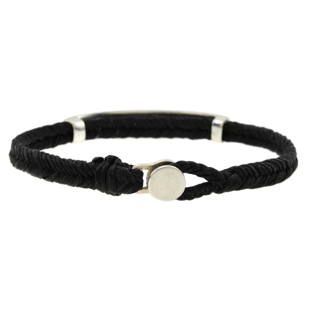 Men's Personalized Lookout Bracelet Black