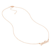 Flat Bubble Letter Nameplate Necklace Medium