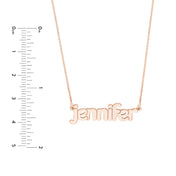 Flat Bubble Letter Nameplate Necklace Medium