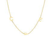 Block Initials Station Necklace