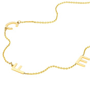 Block Initials Station Necklace