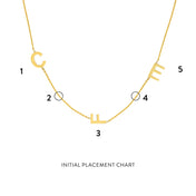 Block Initials Station Necklace