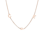 Block Initials Station Necklace