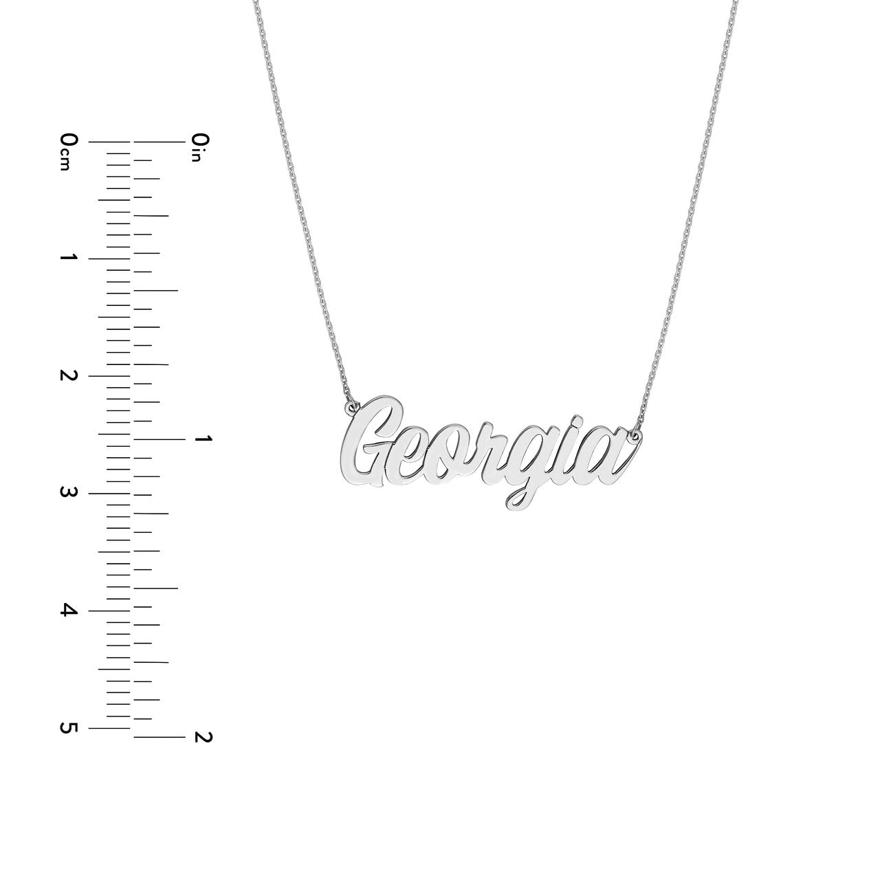 Script Nameplate Necklace