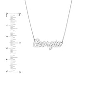 Script Nameplate Necklace