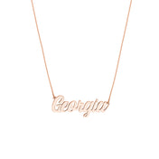 Script Nameplate Necklace