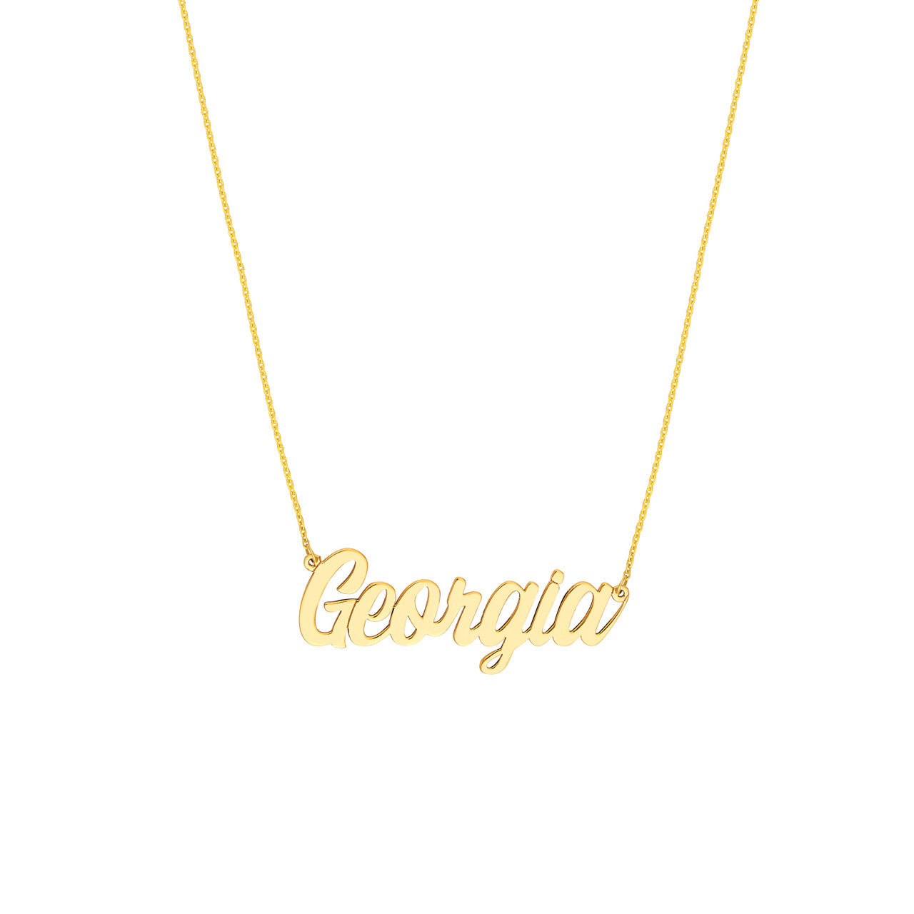 Script Nameplate Necklace