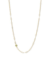 Classique Birthstone Paperclip Necklace