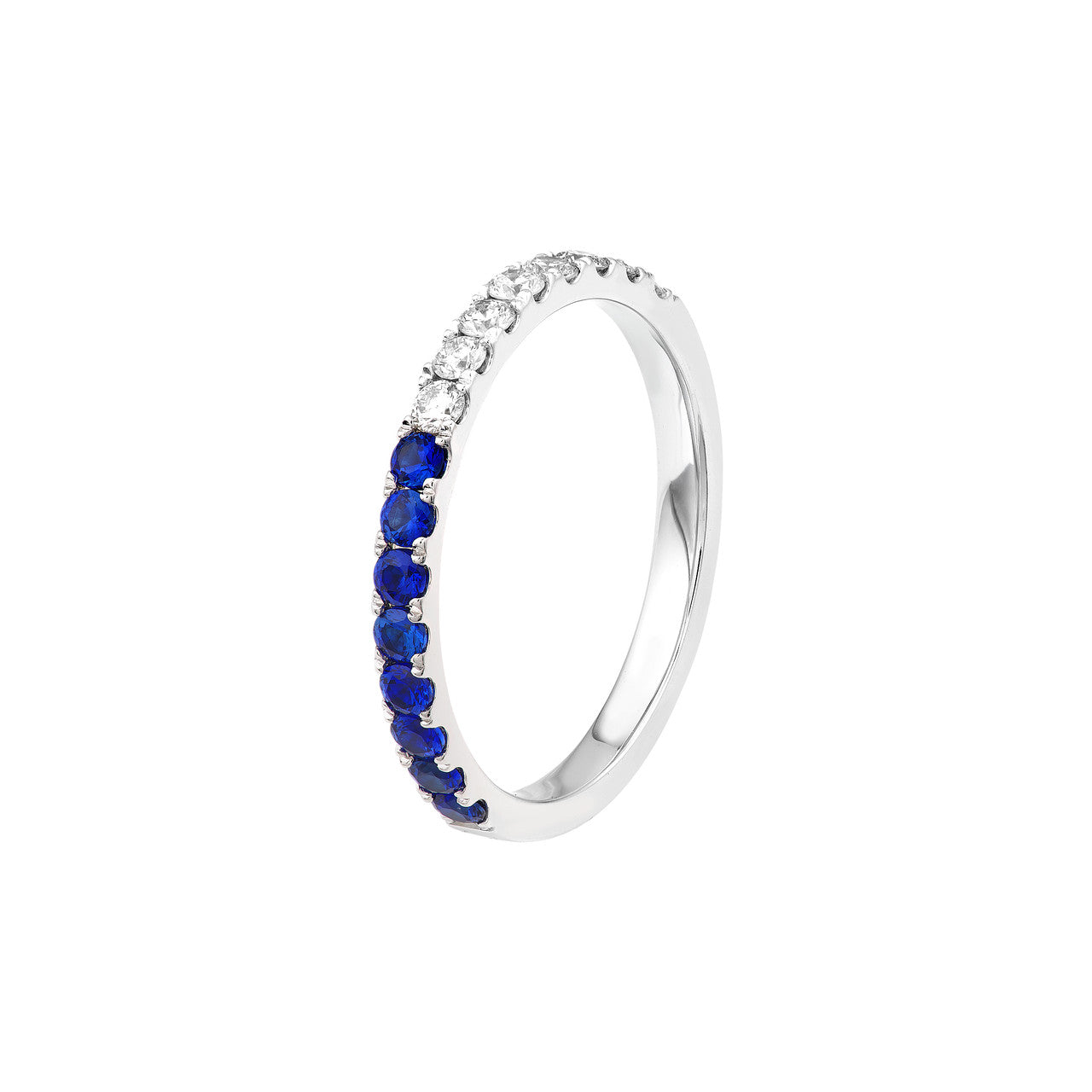 50/50 Sapphire & Diamond Stackable Ring