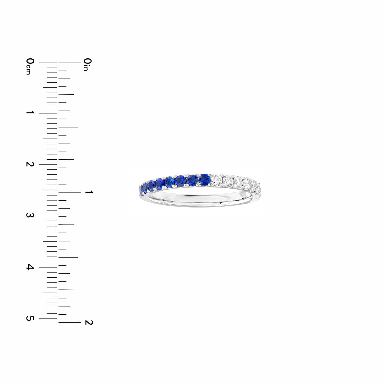 50/50 Sapphire & Diamond Stackable Ring