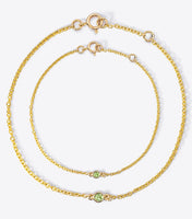 Birthstone Mommy & Me Bracelet Peridot