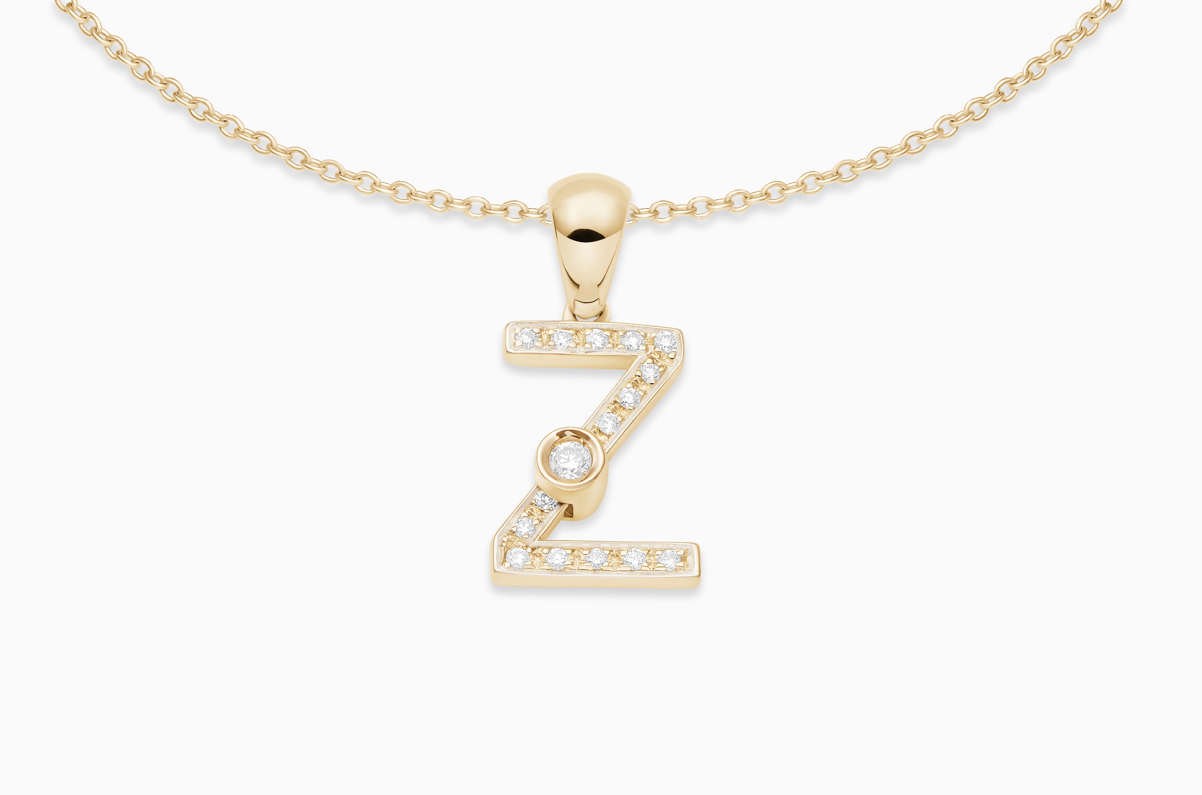 Joujou Diamond A-Z Necklace
