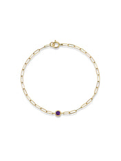 Classique Birthstone Paperclip Bracelet