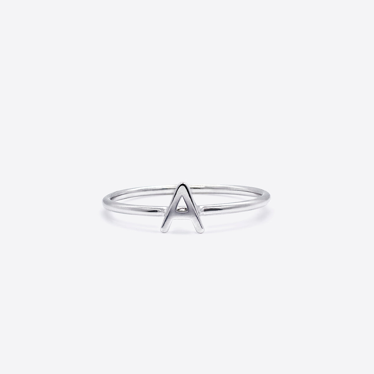 Sterling Silver Stackable Initial Ring