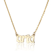 Personalized Gothic Nameplate Necklace
