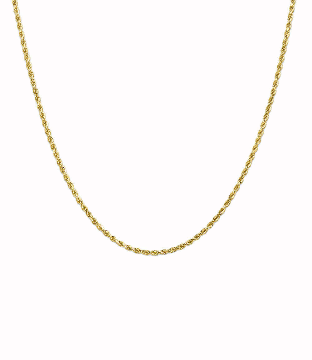 Diamond Cut Rope Chain 2mm