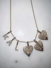 Gold Heart Charm with Birthstone