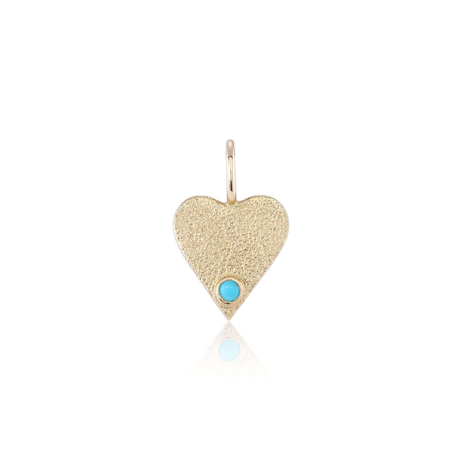 Gold Heart Charm with Birthstone