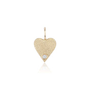 Gold Heart Charm with Birthstone