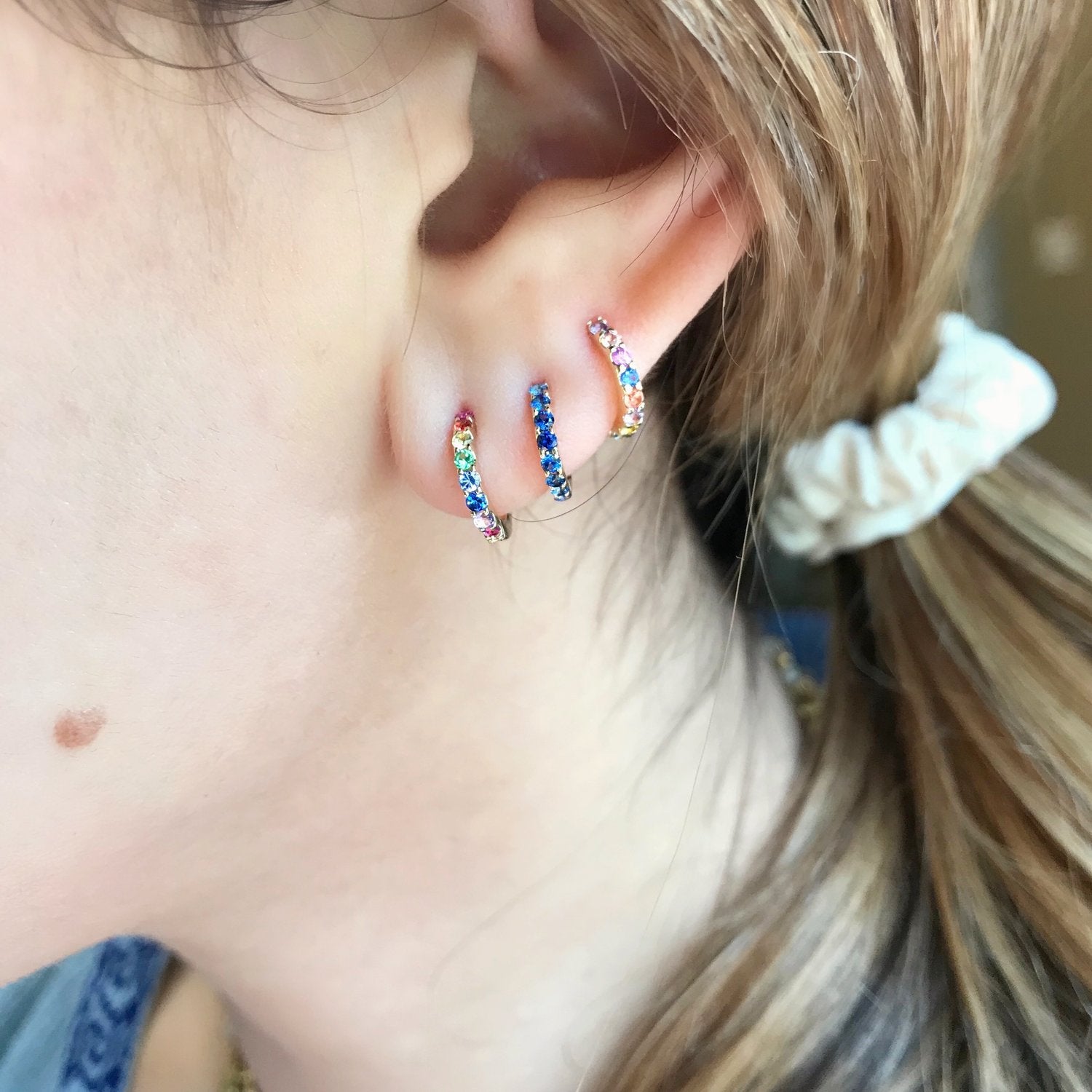 Pavé Rainbow Huggies