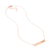 Gold Nameplate Necklace with Single Diamond