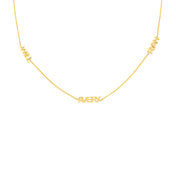 Multiple Name Gold Necklace