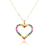 Rainbow Heart with Gold Chain