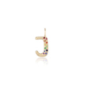 Puffy Letter Charm