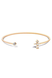 Baguette Child Figure Gold Bangle