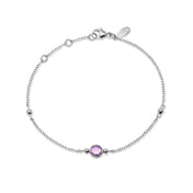 Bonheur Birthstone Bracelet Sterling Silver