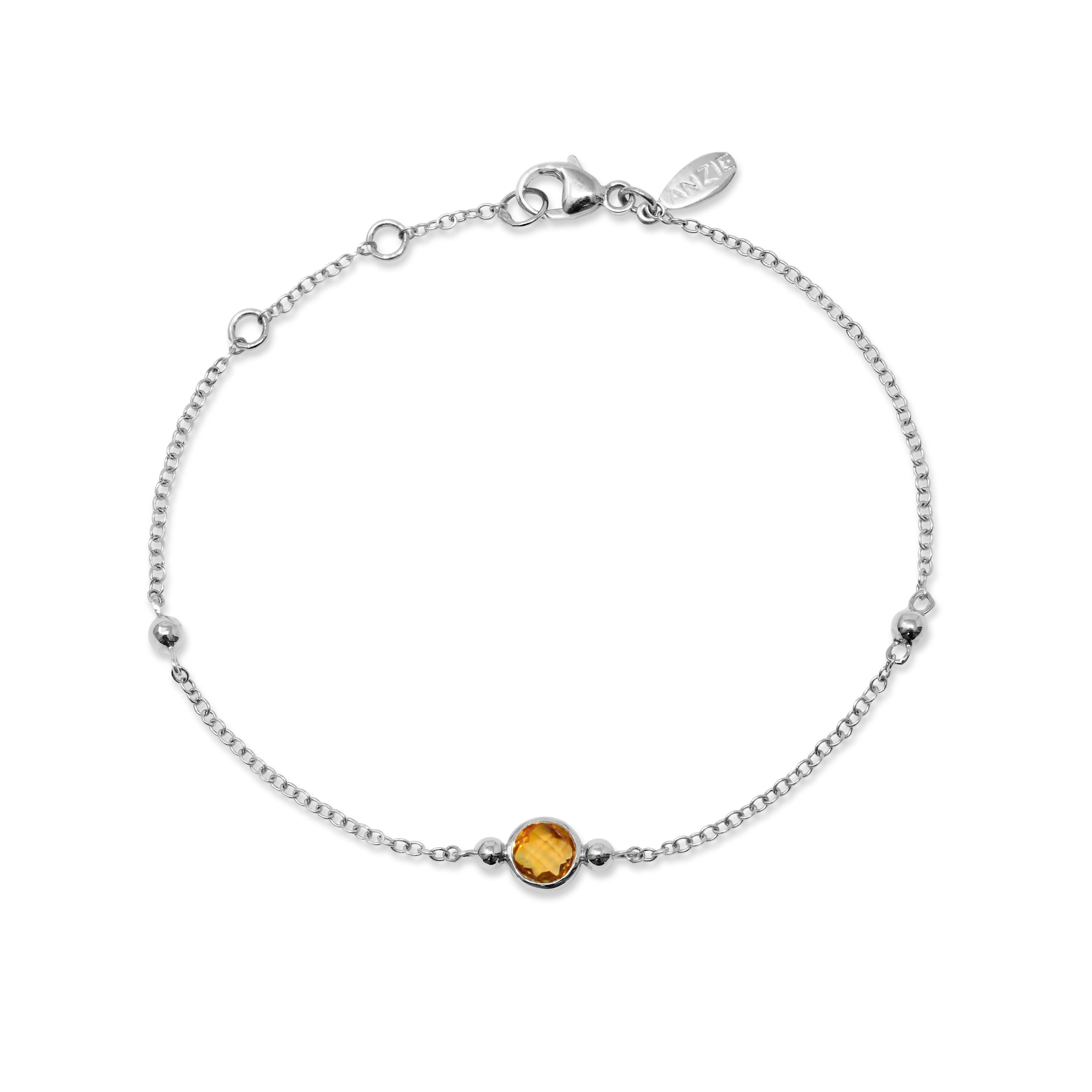 Bonheur Birthstone Bracelet Sterling Silver