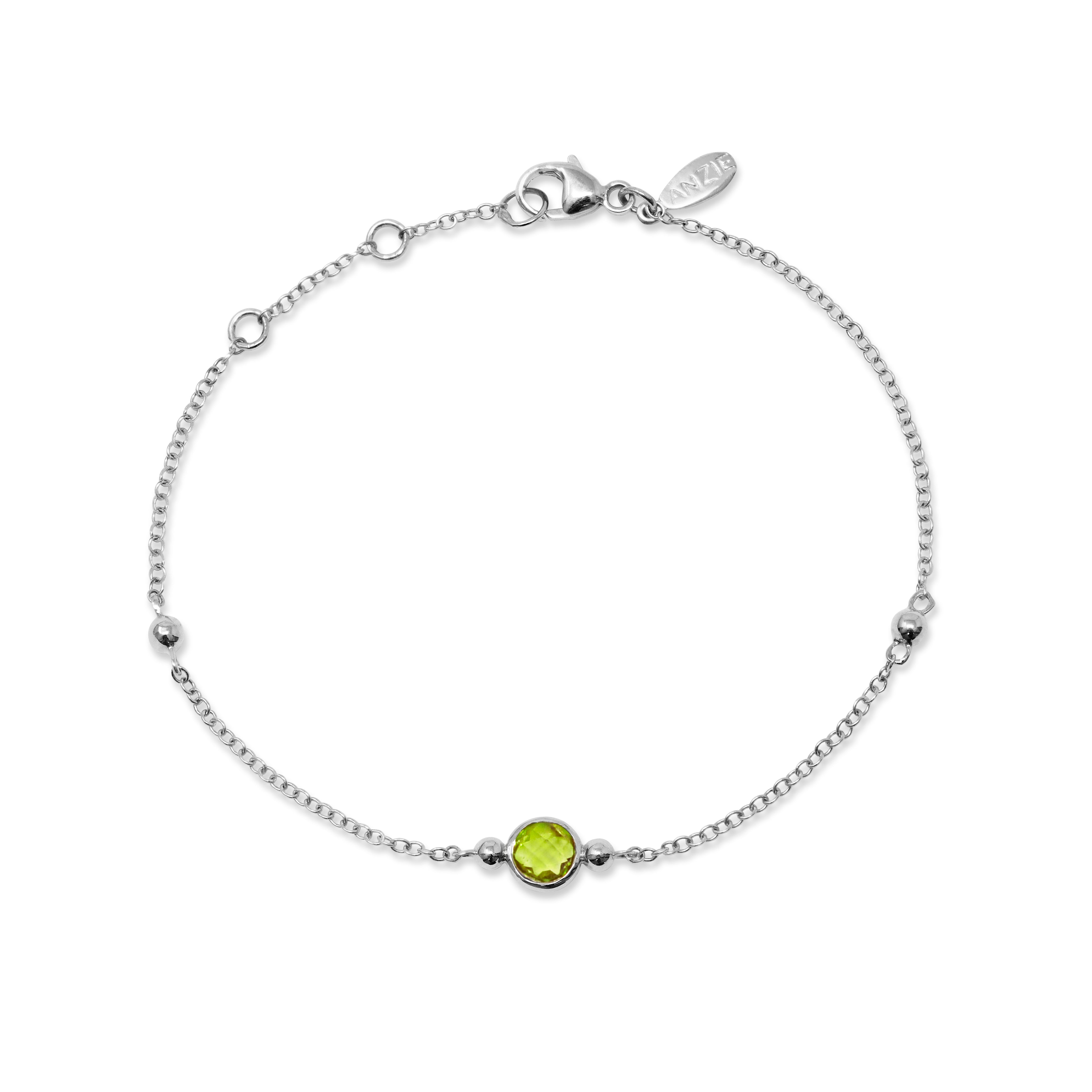 Bonheur Birthstone Bracelet Sterling Silver