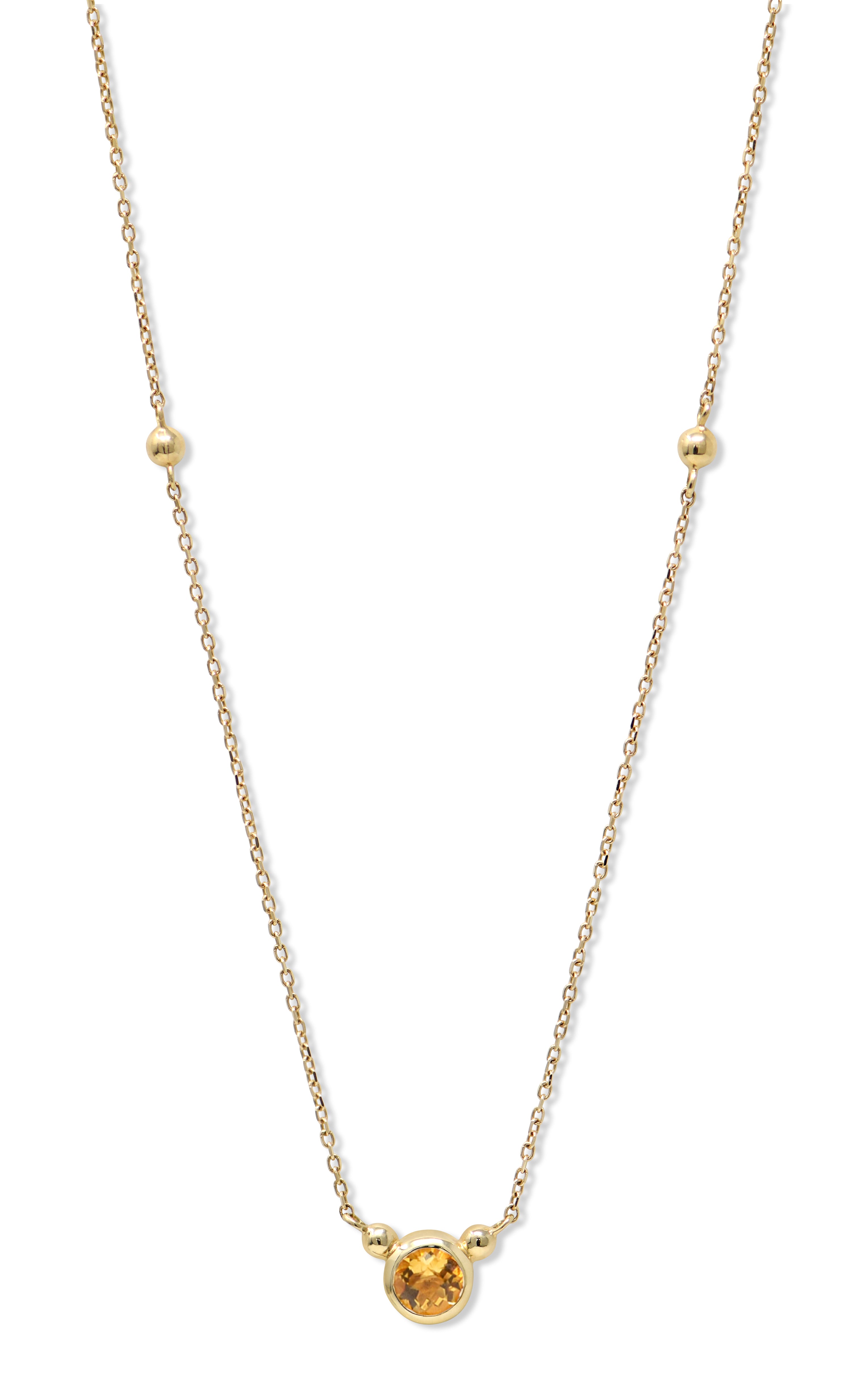 Bonheur Birthstone Necklace Gold